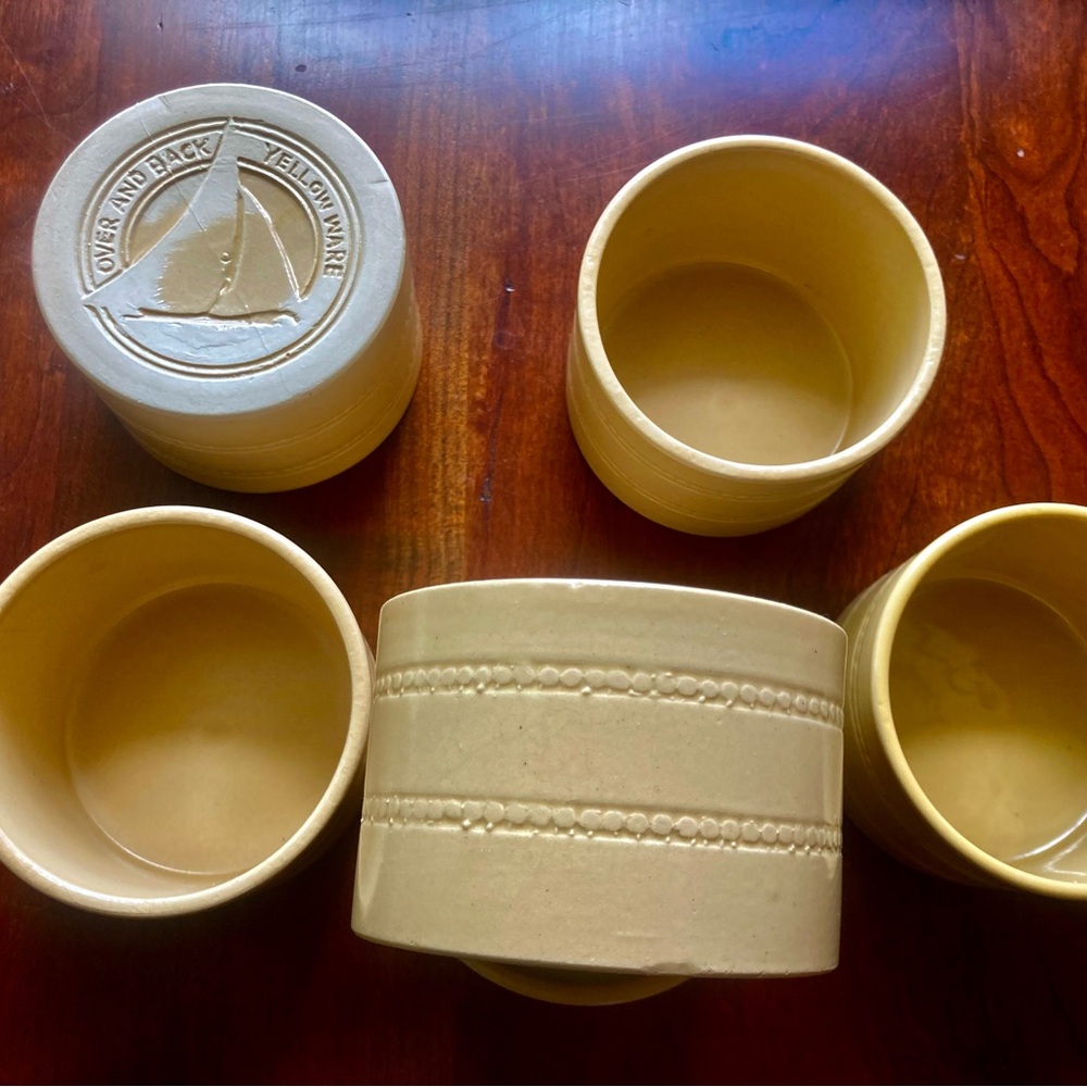 Yellow Ware Ceramic Ramekin Set -